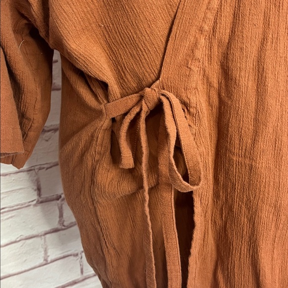 Women's Rust Wrap Top - Picture 3 of 10